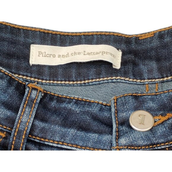Pilcro and the Letterpress Jeans Womens 32 Stretch Skinny Mid Rise Denim Pants - Picture 4 of 9